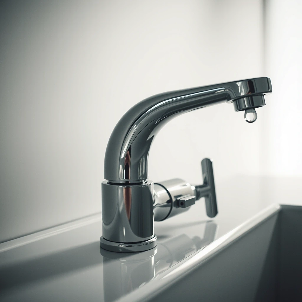 Polished faucet detail